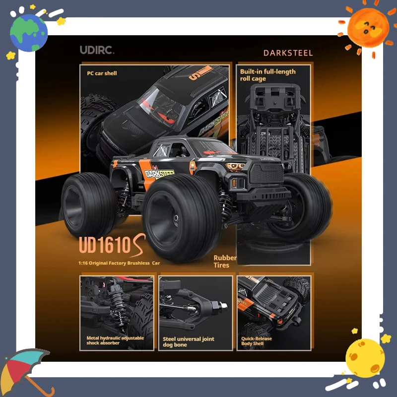 

Gr Ud1610S масштаб 1/16 бесщеточный высокоскоростной радиоуправляемый автомобиль с дистанционным управлением электрический внедорожник с быстроразъемной структурой