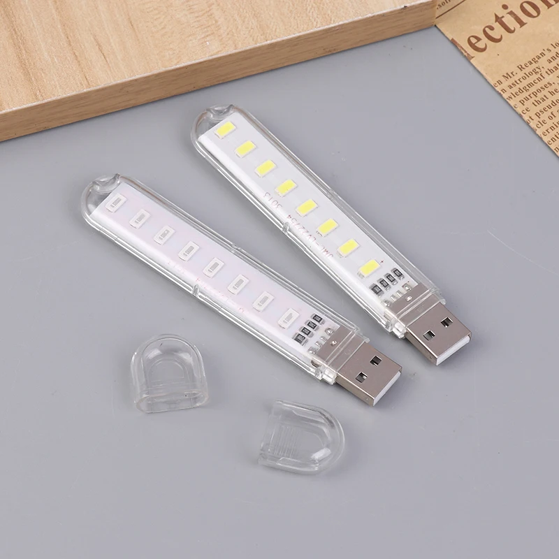 Mini USB LED Book Light DC5V Ultra Bright Reading Book Lamp 8Leds Light Portable Bedside Light For Power Bank PC Laptop Notebook