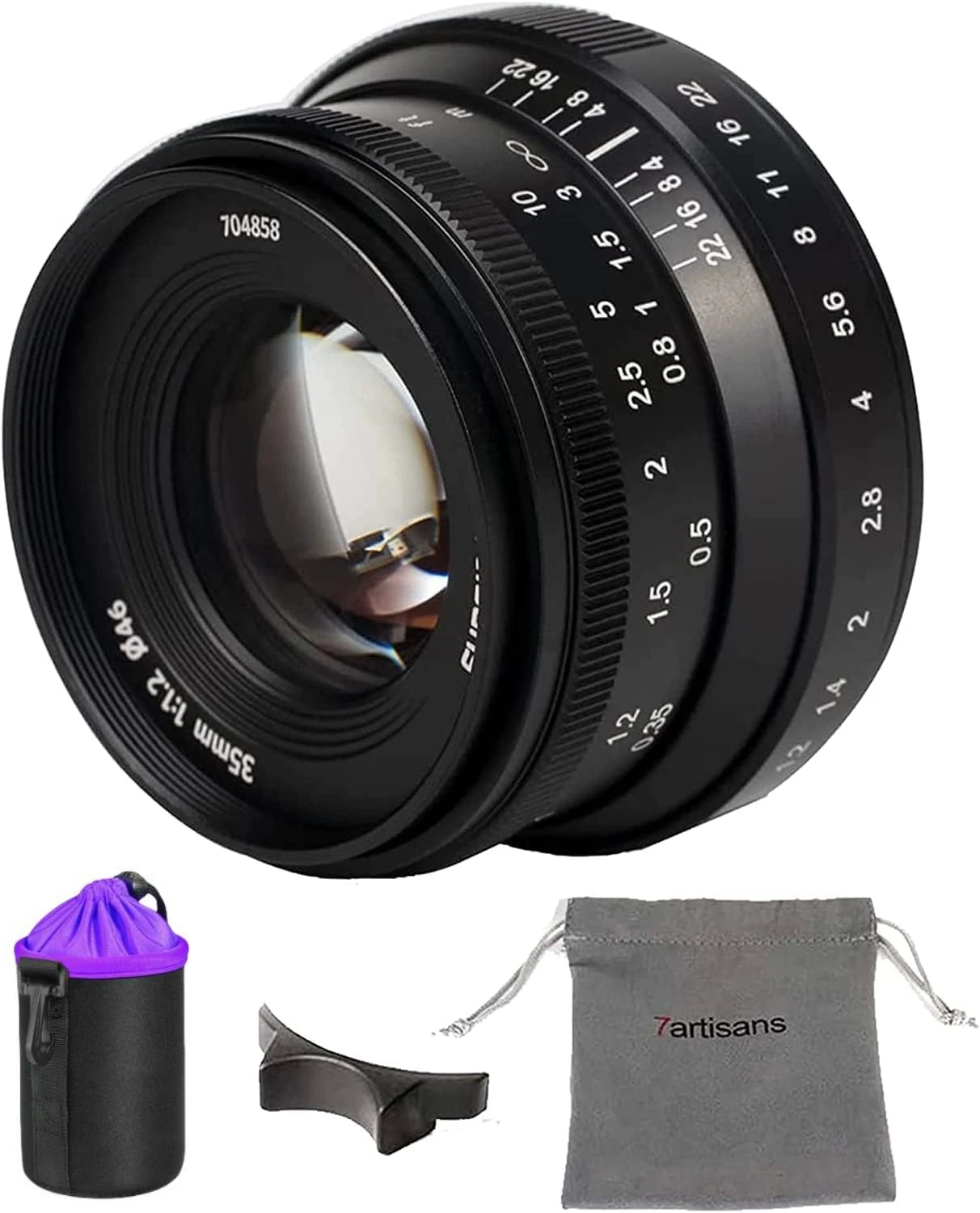 7artisans 35mm F1.2 II MF APS-C Prime Lens For Sony E A6300 A6400 A6500 Fujifx X-T5 Micro 4/3 Canon EOS-M Nikon Z