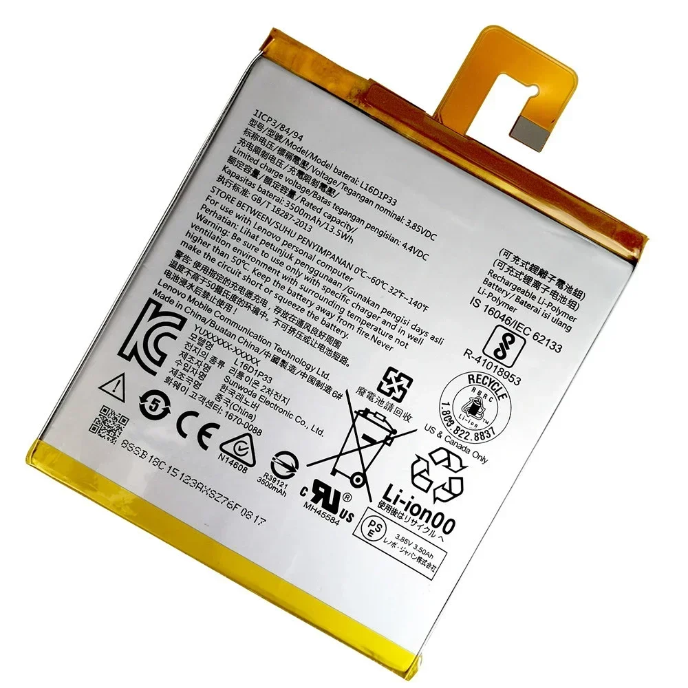 100% originale NUOVO di alta qualità 3500mAh L16D1P33 batteria per Lenovo TAB 7 TB-7504N TB-7504F 7504X batterie + strumenti