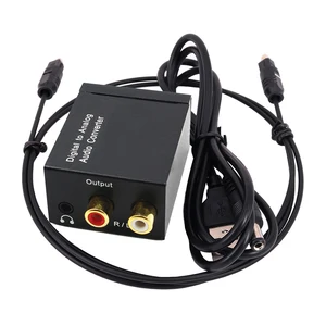 Konverter Audio Koaksial Serat Optik Toslink Digital ke Jack Analog 3.5 Mm untuk Dekoder Audio Digital RCA SPDIF Penguat Stereo 10 amplifier dac penjualan terbaik - №