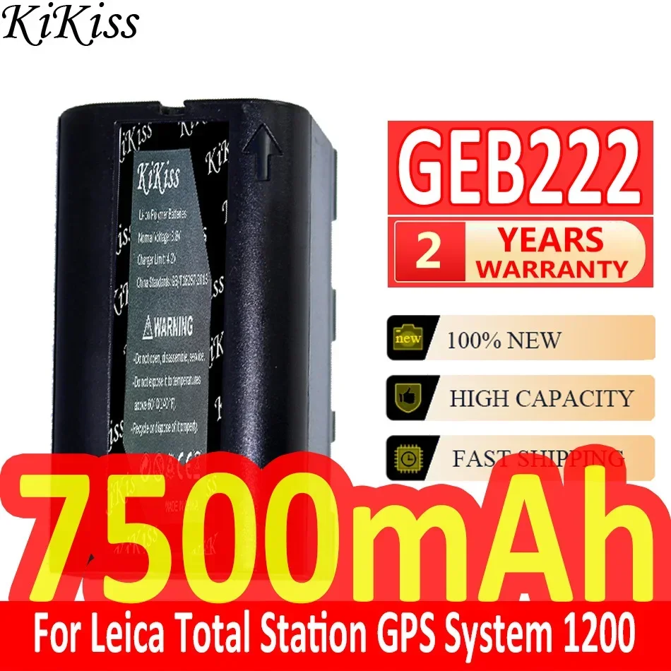 

KiKiss Battery 7500mAh GEB222 For Leica Total Station GPS System 1200 Instruments Piper 100 200 Lases Survey