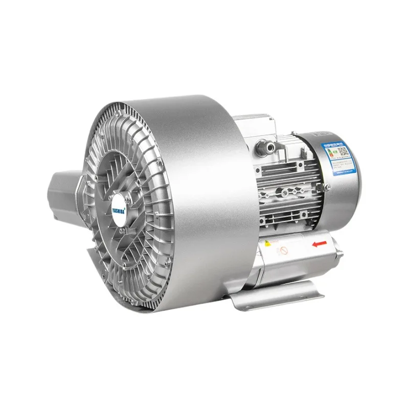 Two-Stage High Pressure Vortex Blower, Dual Impeller Industrial Regenerative Blower for Heavy Duty