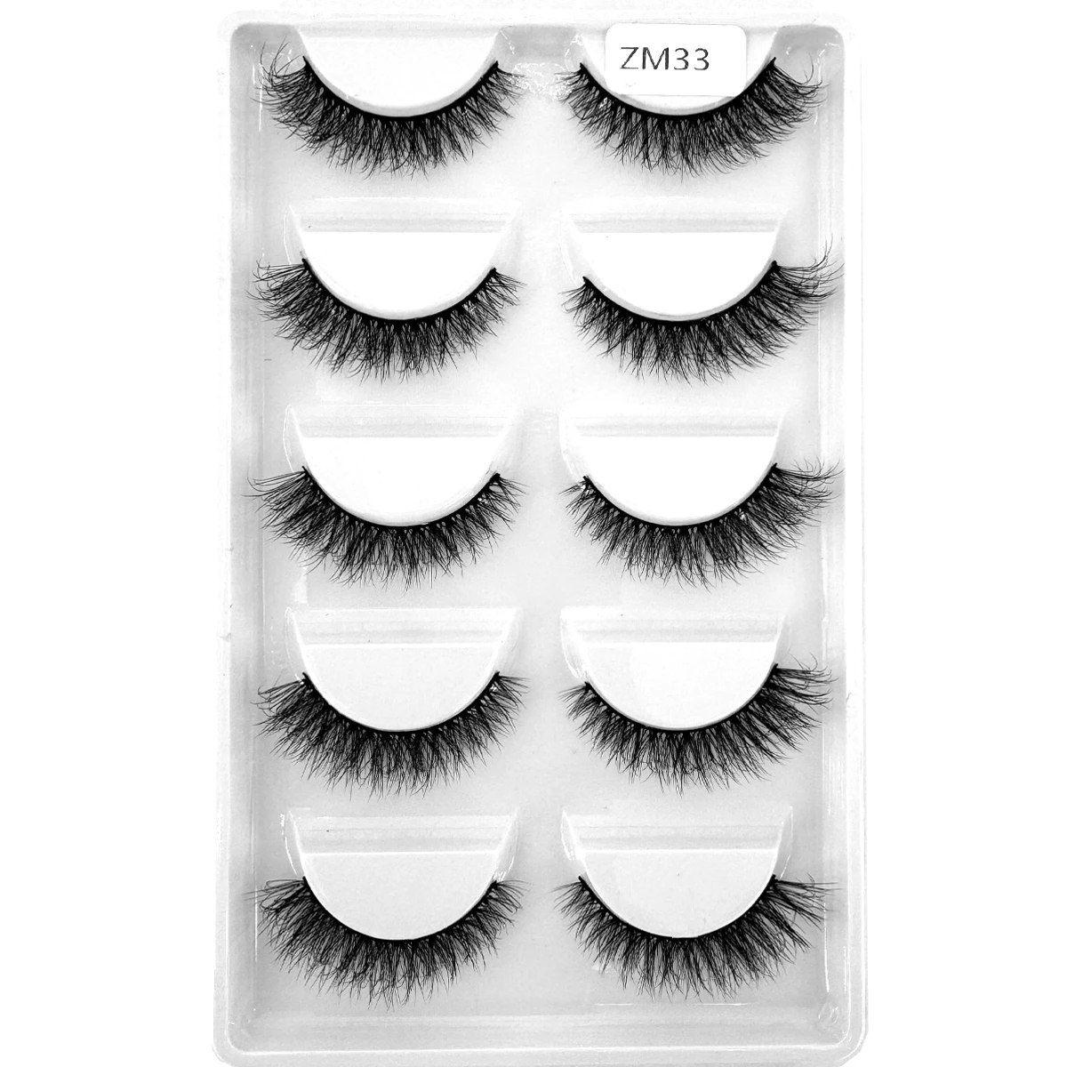 5 Paar natürliche lange falsche Wimpern gefälschte Wimpern langes Make-up 3D-Nerzwimpern Verlängerungswimpern wiederverwendbare Nerzwimpern für Schönheit – Detail 4