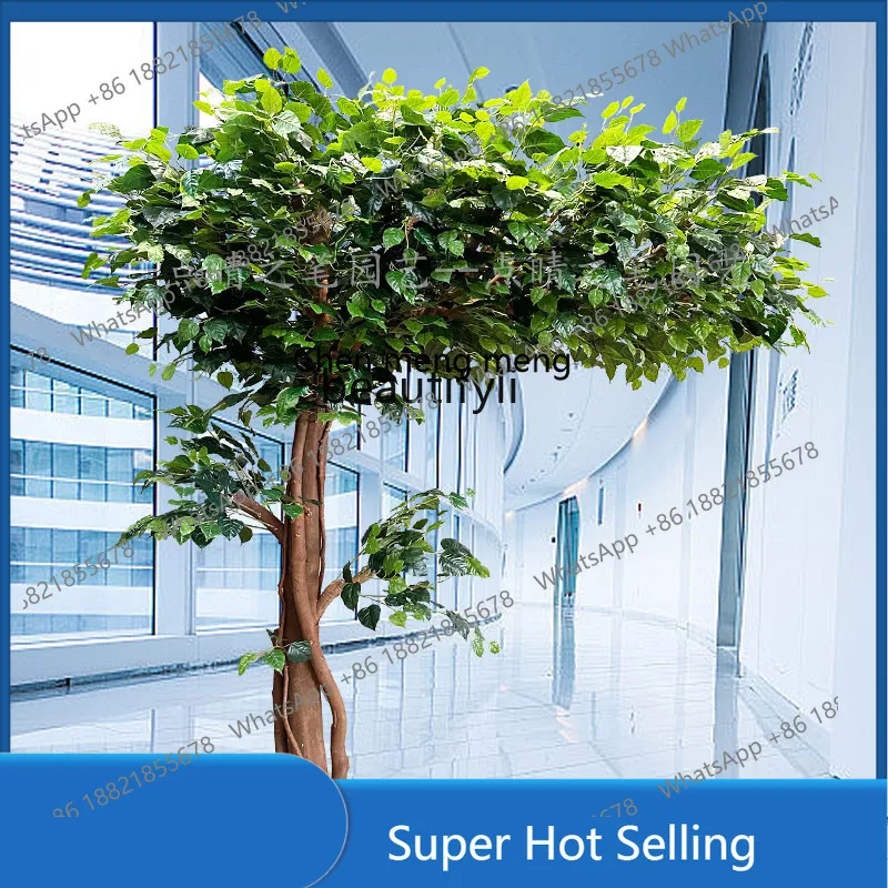 

A85 Artificial Bodhi Wig Fortune Fulutong Happy Large Solid Wood Indoor Landscape Ground Floriculture Decoration