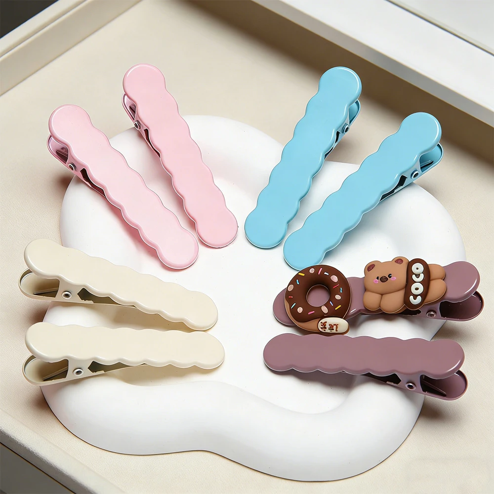 10pcs Colorful Metal Wave Hair Clips Crocodile Hairpin Bangs Clip Straight Clips DIY Jewelry Making Findings Wholesale