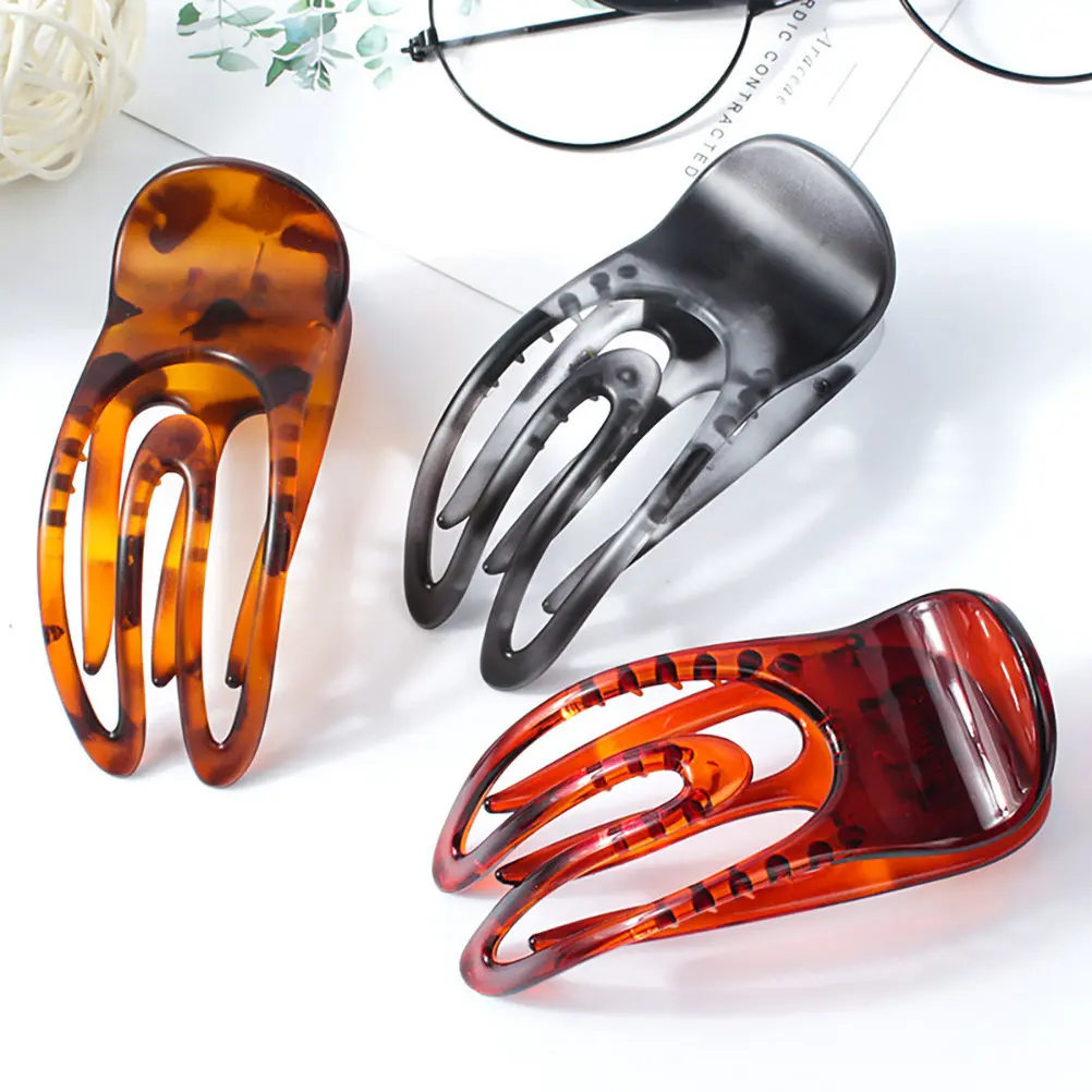 

Набор из 6 заколок-крабов для волос: простой дизайн, идеально подходят для повседневного использования, вечеринок, работы, приготовления пищи, душа