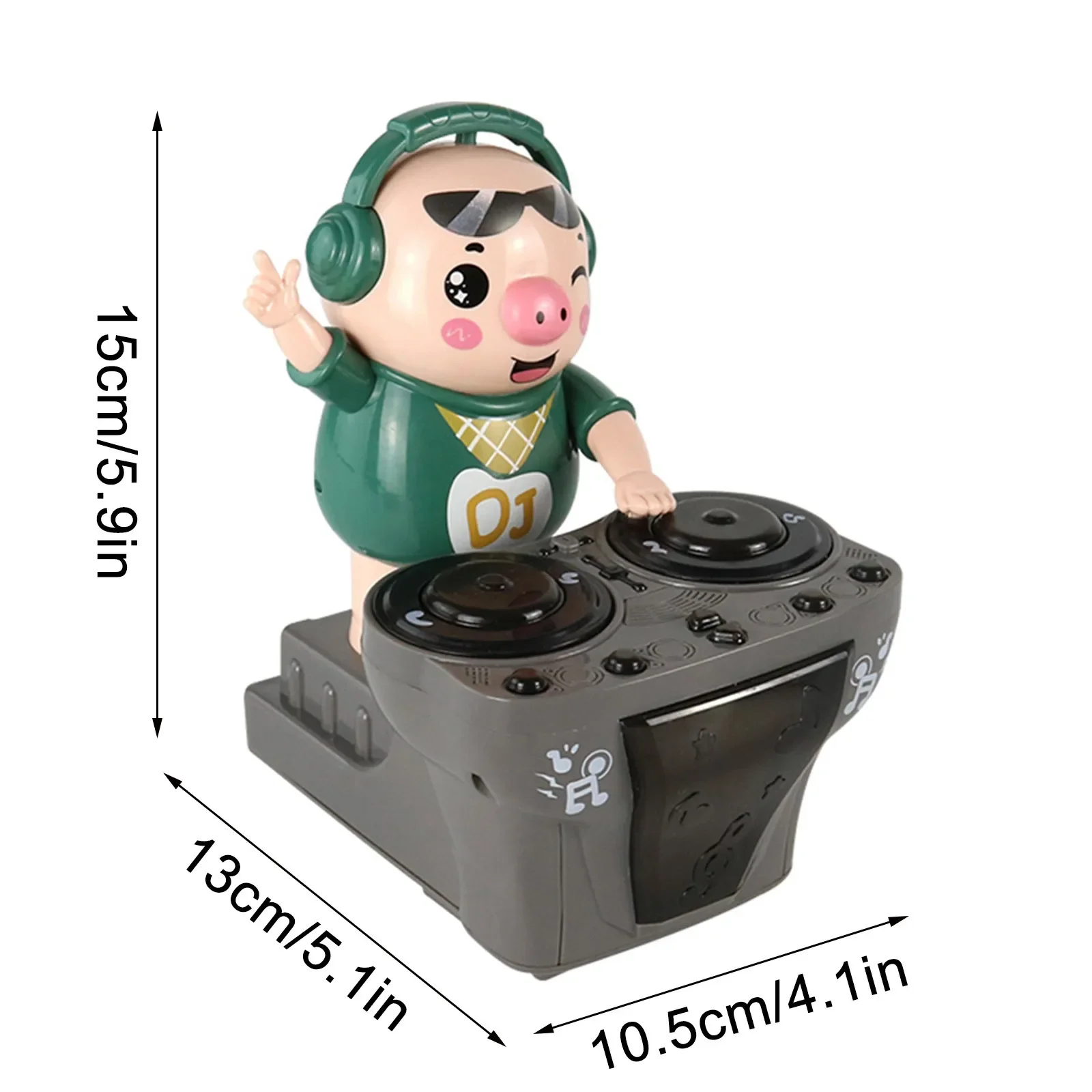 DJ Electric Music Dancing Pig Toy Rock Light Music Children's Toys Electric Doll Light Toys 3 Sound Effects Baby Musical Toys