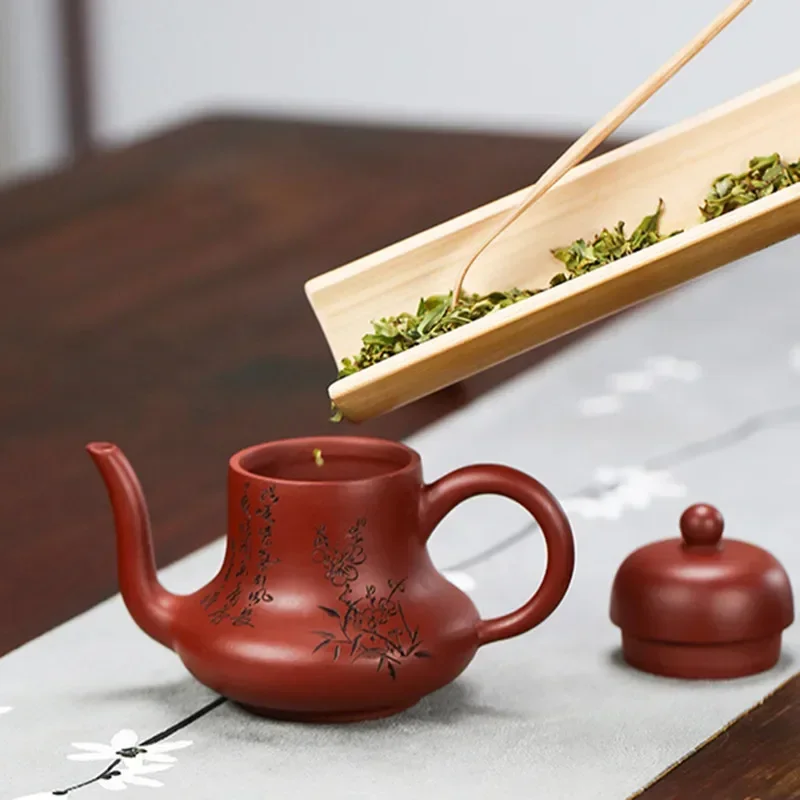 120ml Yixing Handmade Purple Clay Teapots Raw Ore Dahongpao Home Tea Pot Beauty Kettle Teaware Chinese Zisha Tea Set Accessories view 4