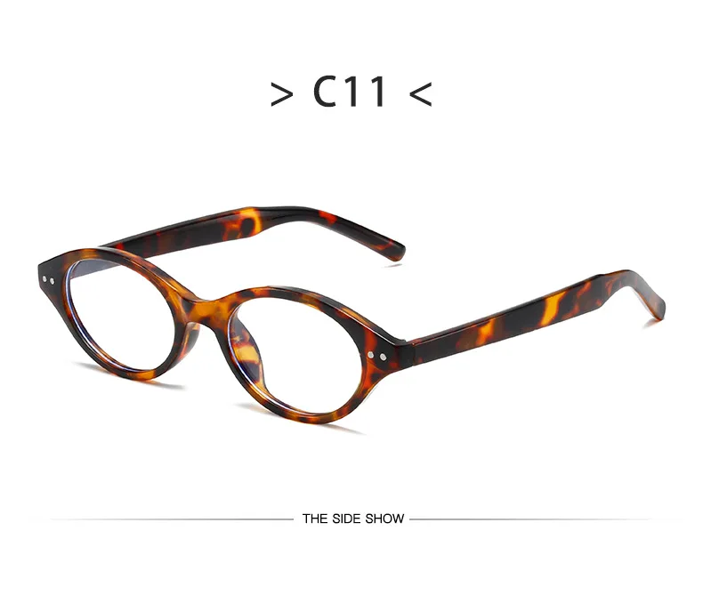 Kleine ovale Brillengestelle mit klaren Gläsern, süßes Süßigkeiten-Kostüm, dekorative Computerbrille, Damen-Sonnenbrille – Detail 17