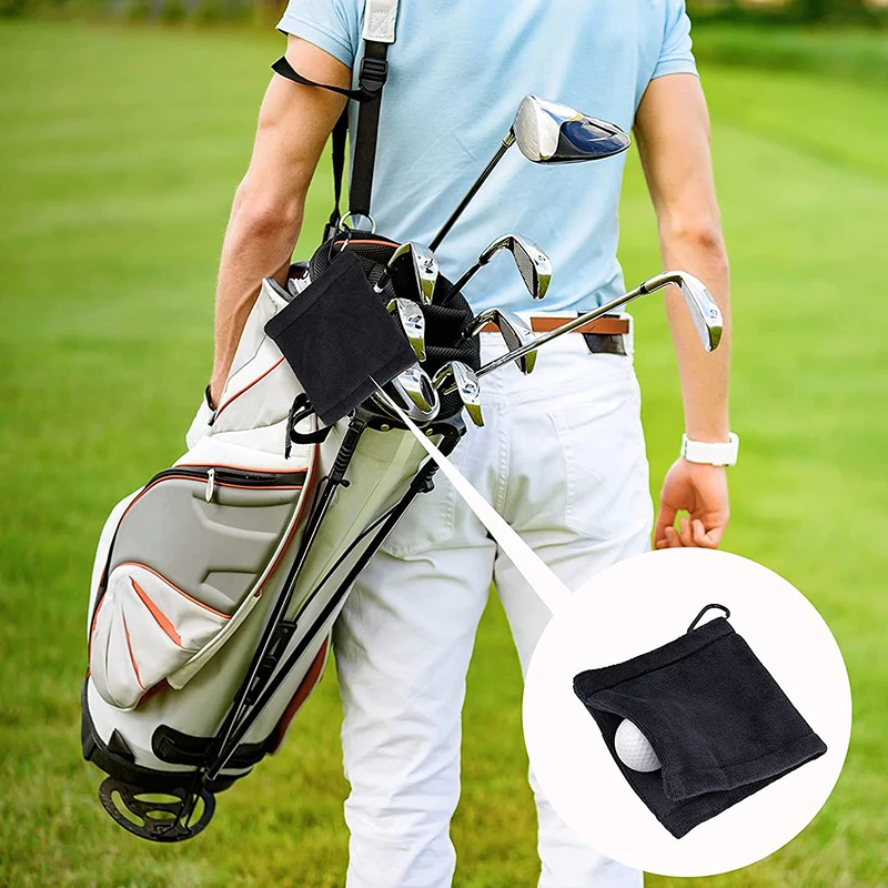 Microfiber Golf Ball Cleaning Towel with Hook Square Golf Ball and Club Cleaning Cloth Water Absorption Home Cleaning Towel - view 4