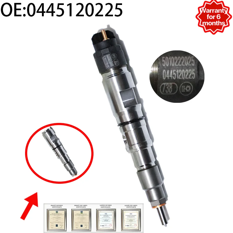 

Новый, скидка, инжектор дизельного топлива Common Rail 0445120225, подходит для двигателя YUCHAI YC4G