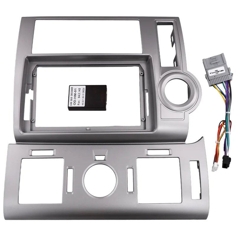 

ABTC-For HUMMER Car Frame Fascia Adapter Canbus Box Decoder Android Radio Dashboard Fitting Panel Wire Harness Kit