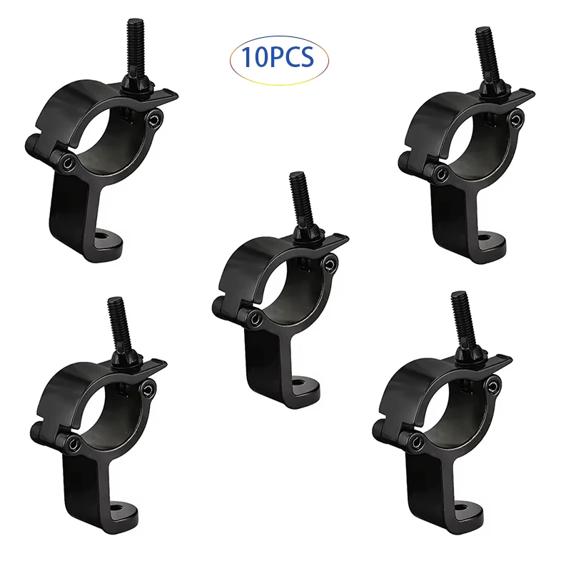 

10 Packs Aluminum Stage Light Truss Pipe Fixture Clamps Loadig for 50KG Fit for 14/24 Truss Rigging Clamps Hook