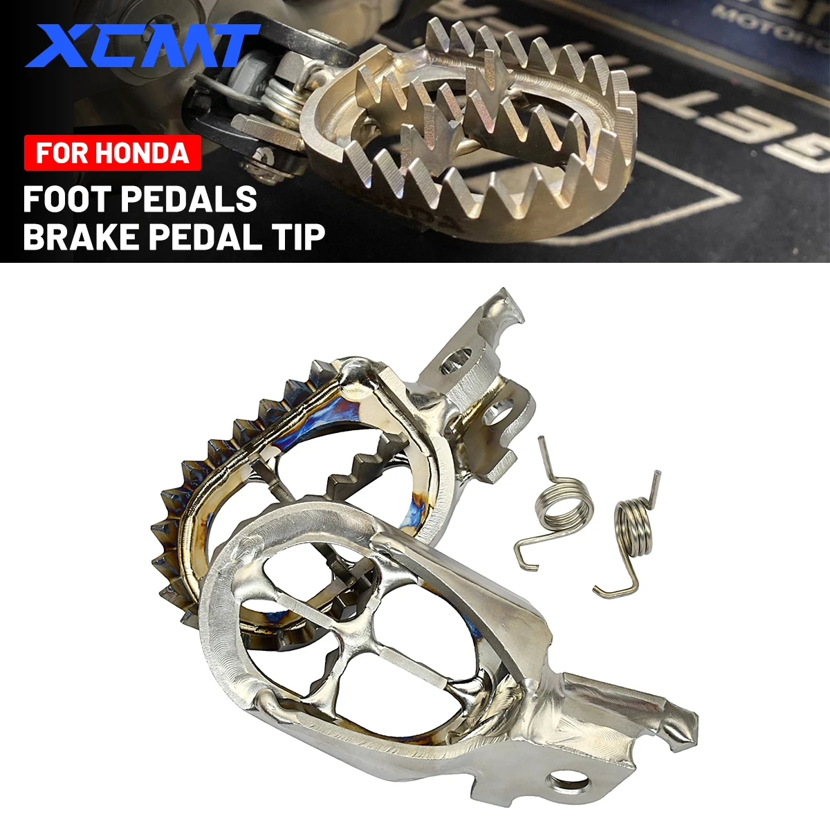 

For HONDA CR CRF 150R 250R 450R 250X 450X 250RX 450RX 250L 450L Motorcycle Titanium Alloy TC4 Foot Rest Pegs Footrest Footpeg