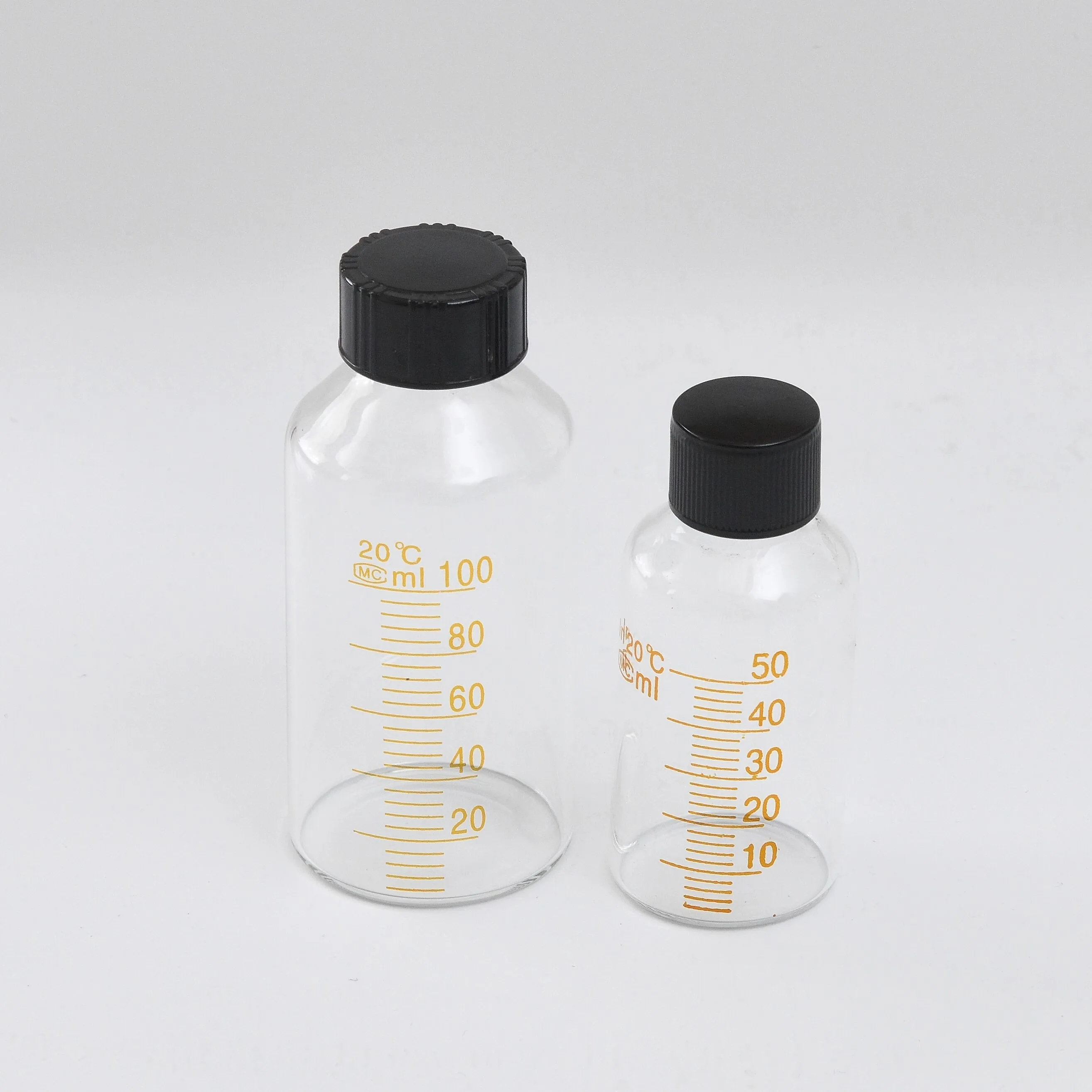 5ml to 1000ml Lab Graduated Round Borosilicate Glass Serum Reagent Bottle Graduation Sample Vials