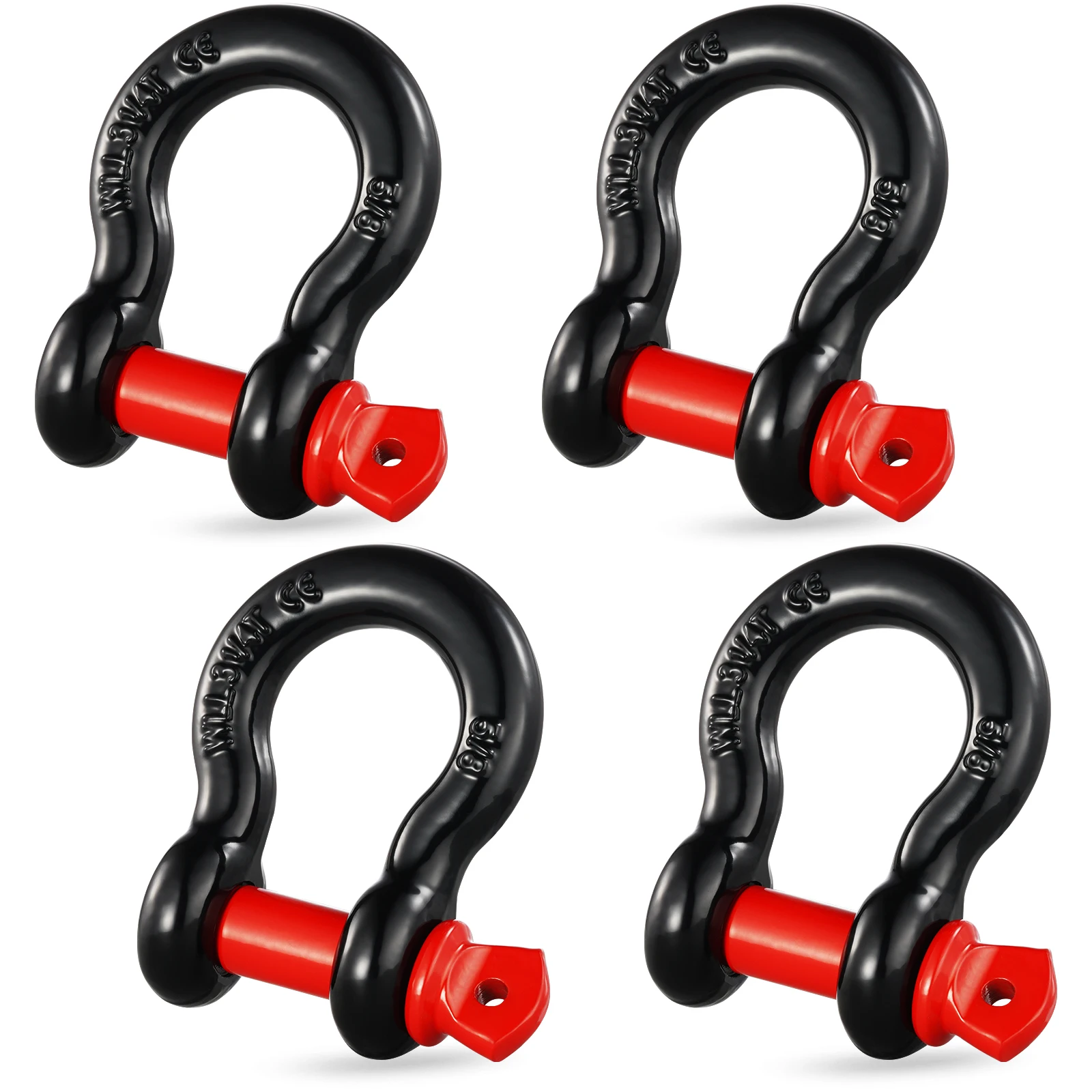 

SucceBuy 4 шт. 5/8 "D-образное кольцо, скоба 8T 13T, буксирный крюк с винтовым штифтом 3/4 дюйма для грузовиков, аксессуары для буксировки внедорожников
