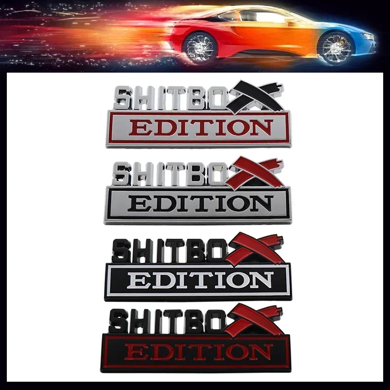 3D Car Styling SHITBOX EDITION for car Grille Fender trunk Decal Emblem Badge Sticker