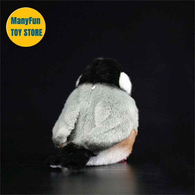 Realistic Java Sparrow Plush Toy Gray Bird Plushie Mannikin Peluche Lifelike Java Finch Stuffed Animal Simulation Gift Kids