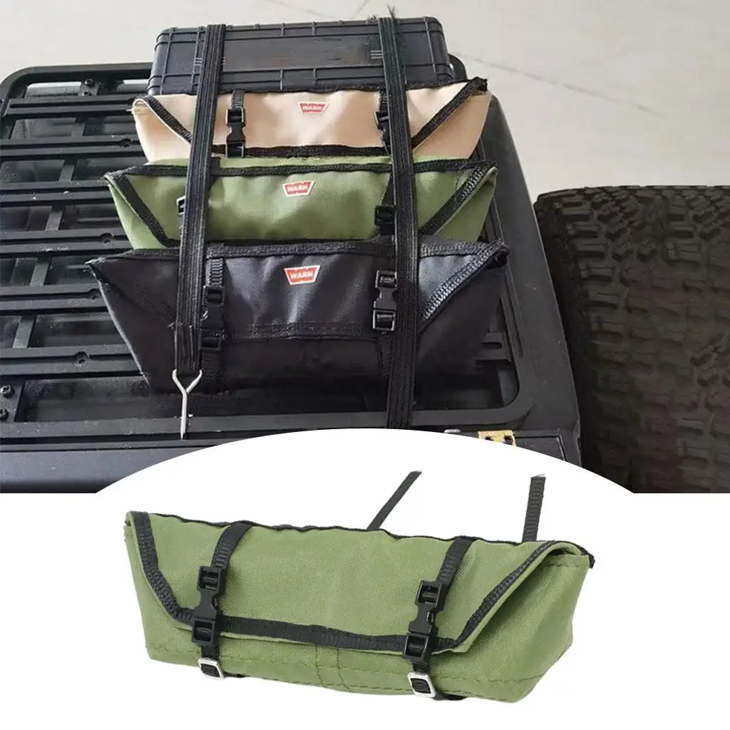 1/10 RC سقف السيارة حقيبة الأمتعة نسيج مقاوم للماء ملحق مقياس الناقل الزخرفية ل SCX10 TRX4 D90