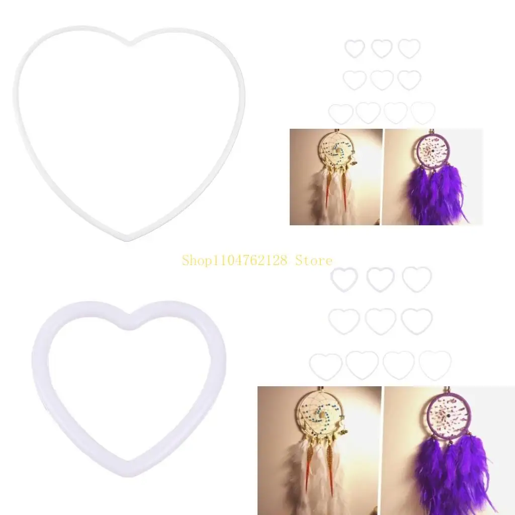 Dream Catcher Circle Rings herzförmige Hangringe Accessoires DIY Wind Chimes handgefertigte Schmuckhandwerksbedarf Bester Bester