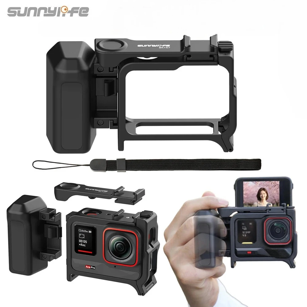 Ручка-держатель Sunnylife Street Grip 2-в-1, съемная, для Insta360 Ace Pro 2/1, для уличной съемки, с креплением Cold Shoe