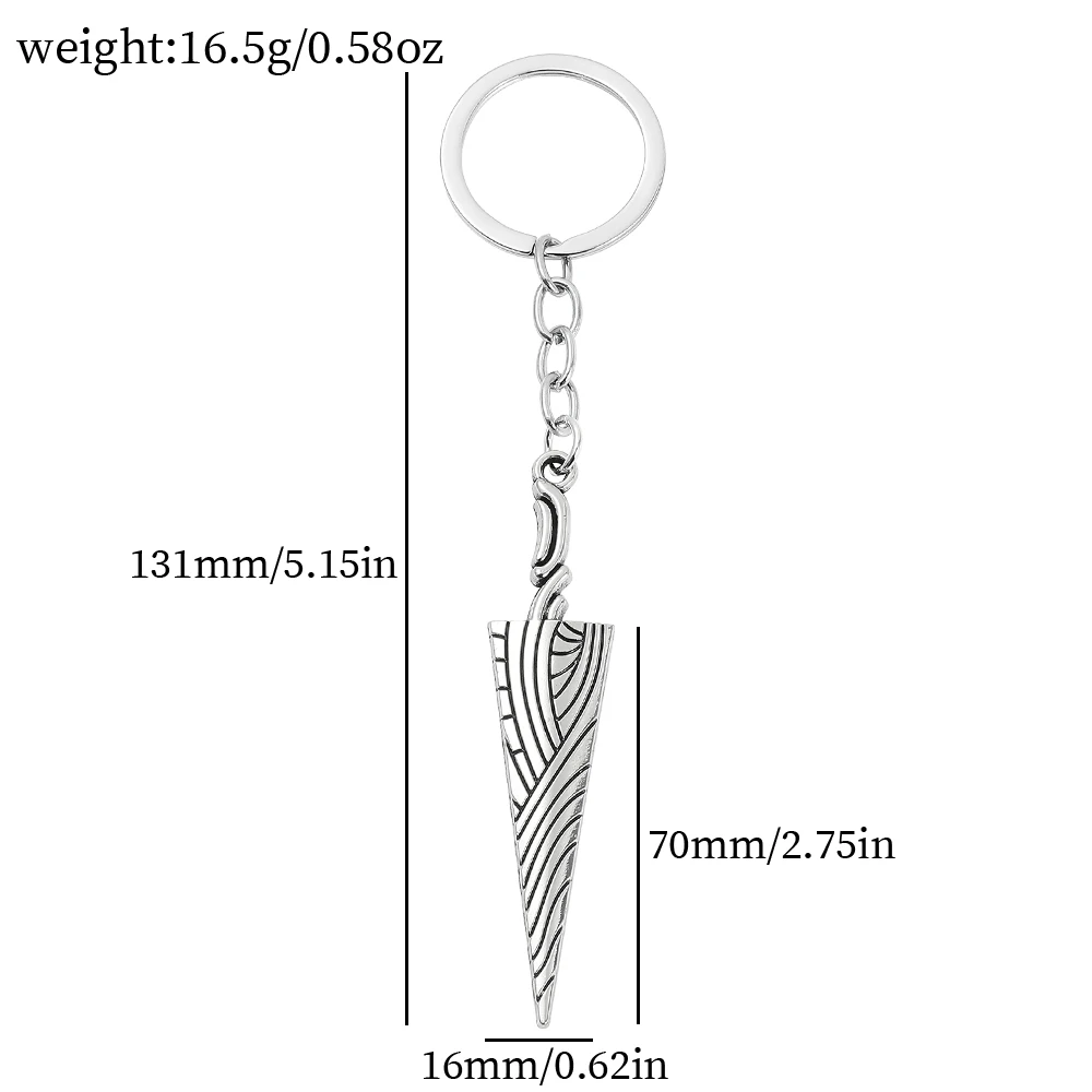 Game Hollow Knight Metal Keychain Keyring Spike Shape Cosplay Costumes Pendant Interesting Key Ring Key Chain Accessories Gift