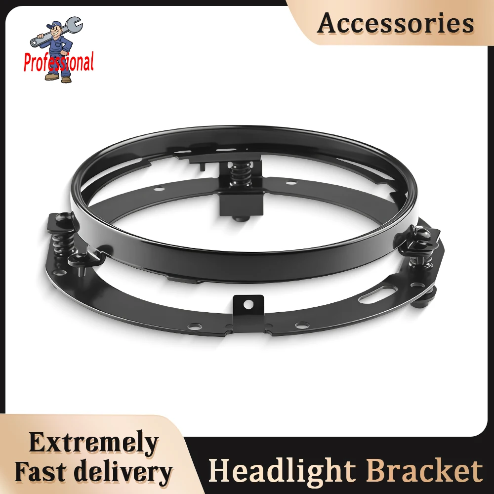 

Headlight Bracket Round Ring Headlight mount Lamp Holder Brackets For Harley Wrangler JK Suzuki Samurai Headlamp 7" Bracket
