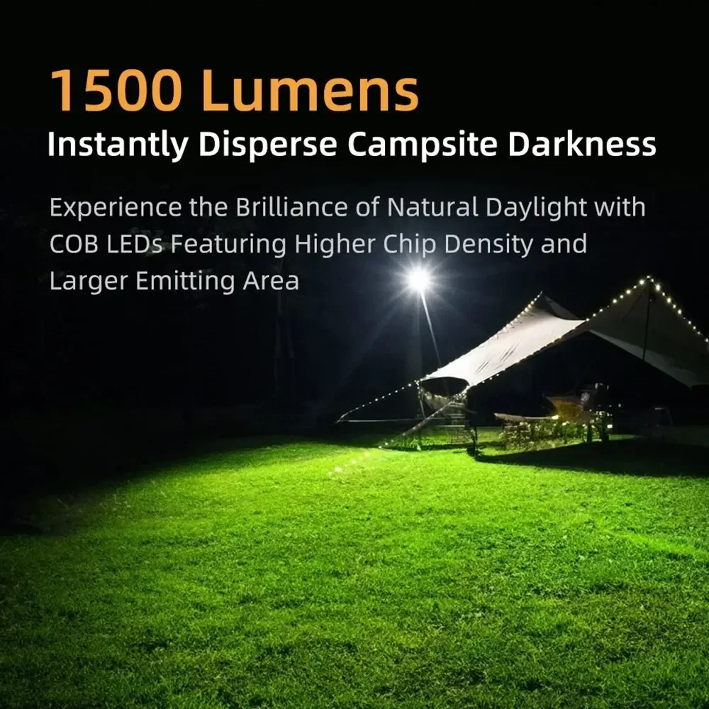 Klarus WL3 Portable COB Flashlight Dual-color Camping Light 1500 Lumens 13500mAh Rechargeable Battery Magnetic LED Flashlights