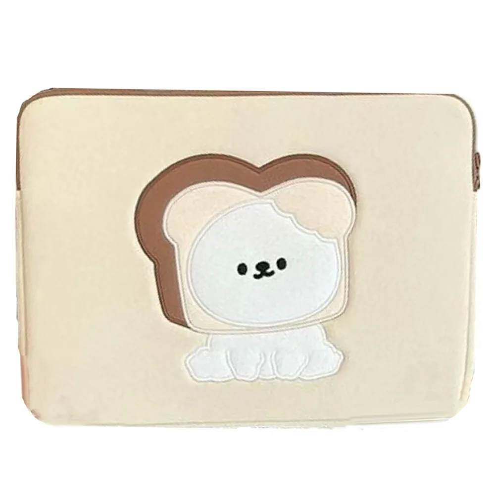 

Tablet Cover Bags Bread Dog Cartoon Laptop Bag Shockproof Kawaii Tablet Sleeve Bag Thin Cute Girl Computer Bag Girls/Lady/Women