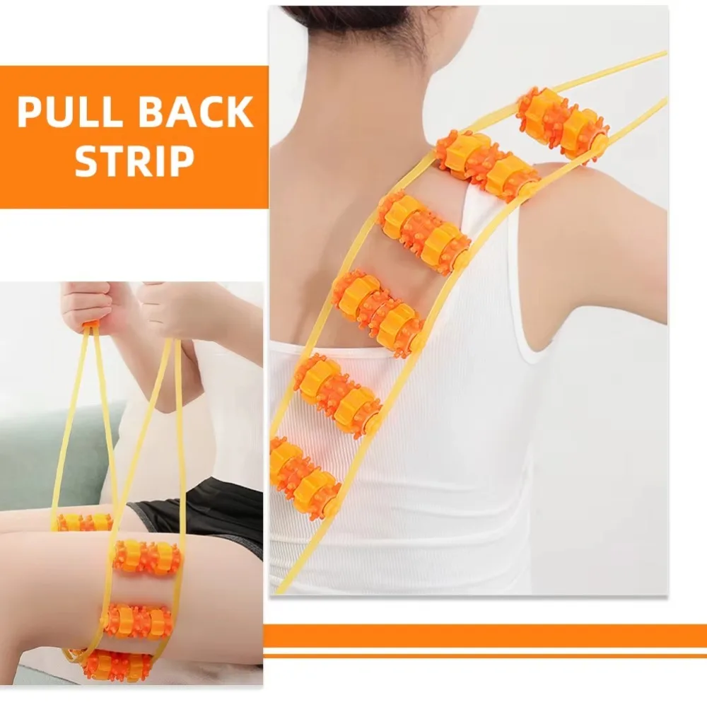 Hand-held Back Massager Massage Roller Tool Shoulder Neck Muscle Massager Pull-Back Roller Multi-Function