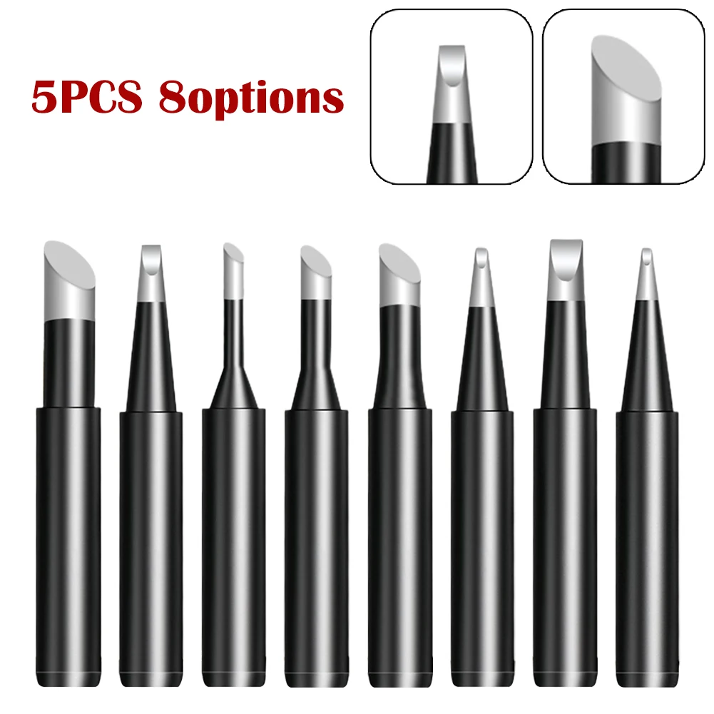 5PCS 900M-T Soldering Iron Solder Tip Constant Temperature ESD Lead Free Tip 2C 3C 4C 5C 0.8D 1.2D 1.6D 3.2D For 936 937