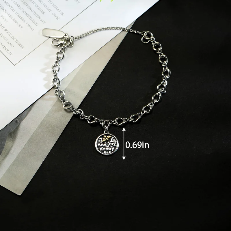 

Браслет-подвеска James Avery среднего размера из стерлингового серебра 925 пробы с пчелами, кулон «Мой Дарлинг»