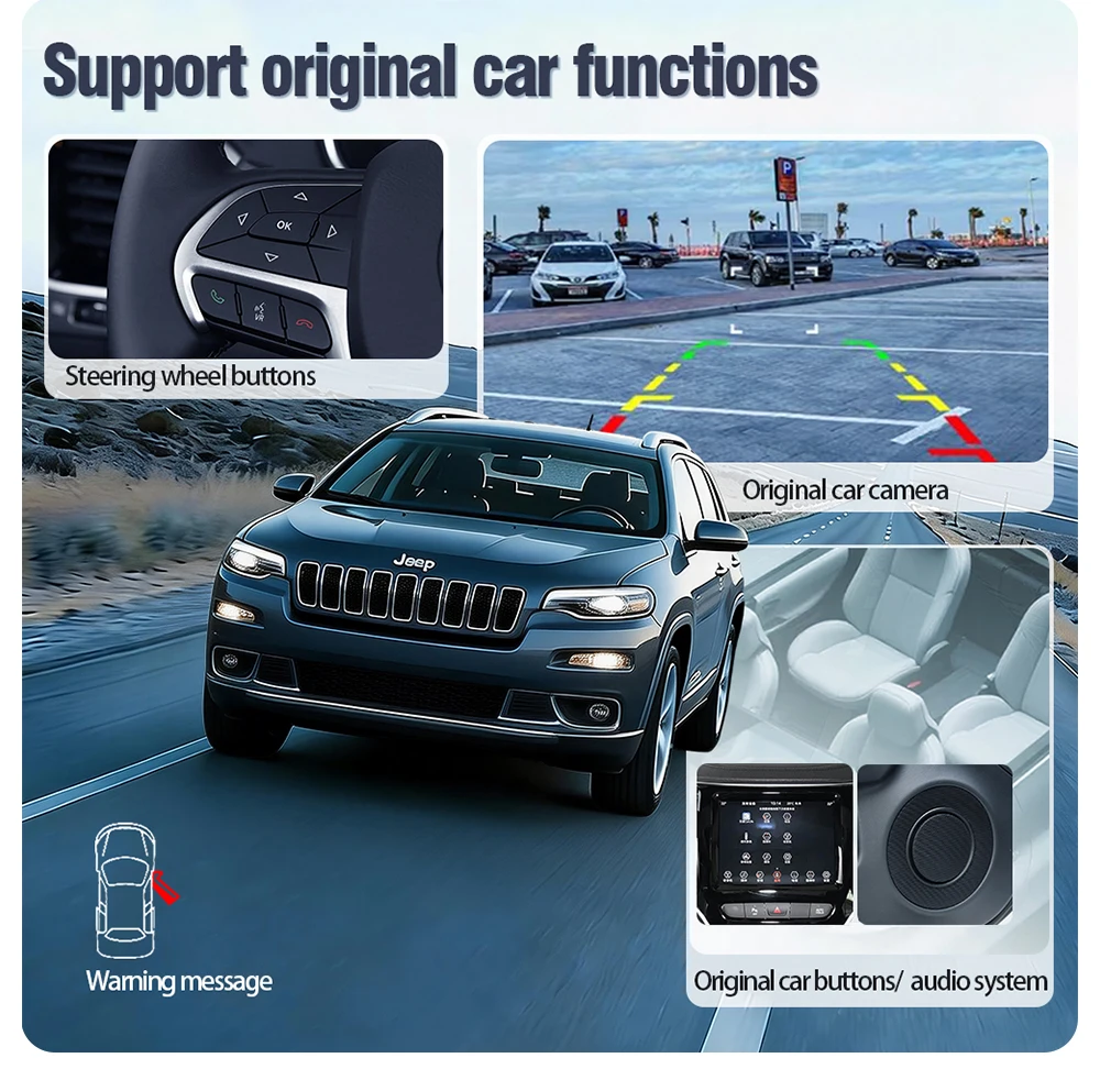 AUTOTOP OEM Bildschirm-Upgrade-Decoder für Fiat Freemont Jeep Viaggio 300C Dodge Journey Challenger Commander CarPlay Android Auto – Detail 7