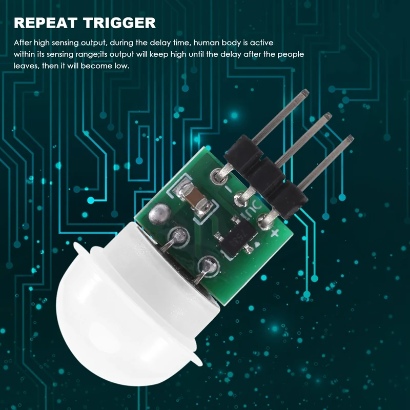 Sensor de movimiento PIR para exteriores, Mini Sensor piroeléctrico infrarrojo PIR humano, Cuerpo del módulo, AM312, paquete de 5