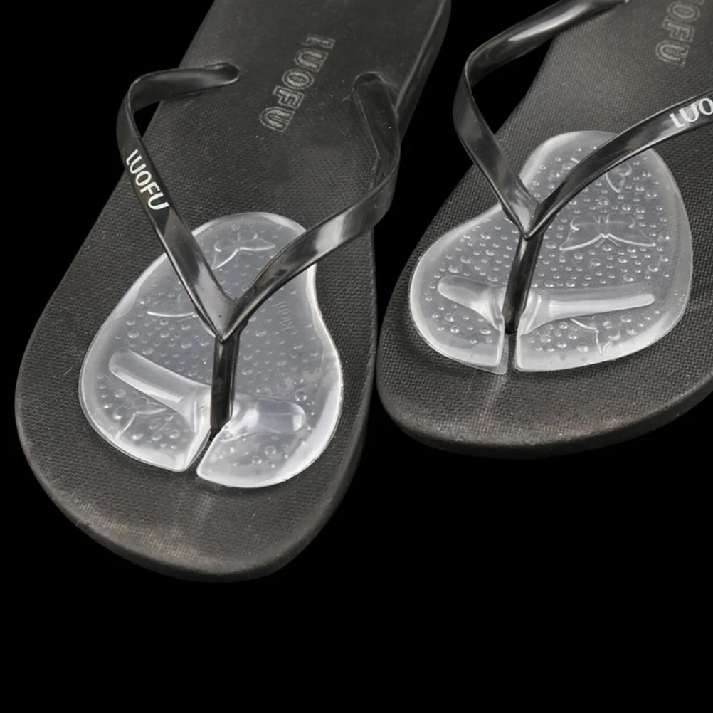 

Gel Slipper Pads Forefoot Heel Protectors Floor Mat Flip-flops Women's Clear Sandals