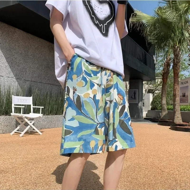 

Loose Beach Man Short Pants with Pockets Shorts for Men Baggy Board Drawstring Wide Y2k New In Vintage Streetwear Xxl Xl