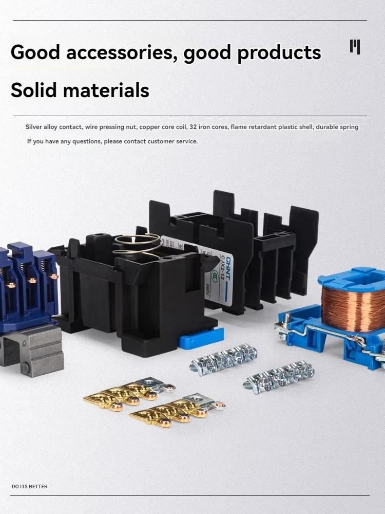 DIN‑Rail Mounted 18A 3‑Pole 3‑Phase Contactor, NO with Optional 24V‑380V Coil 50/60Hz Industrial Control Part