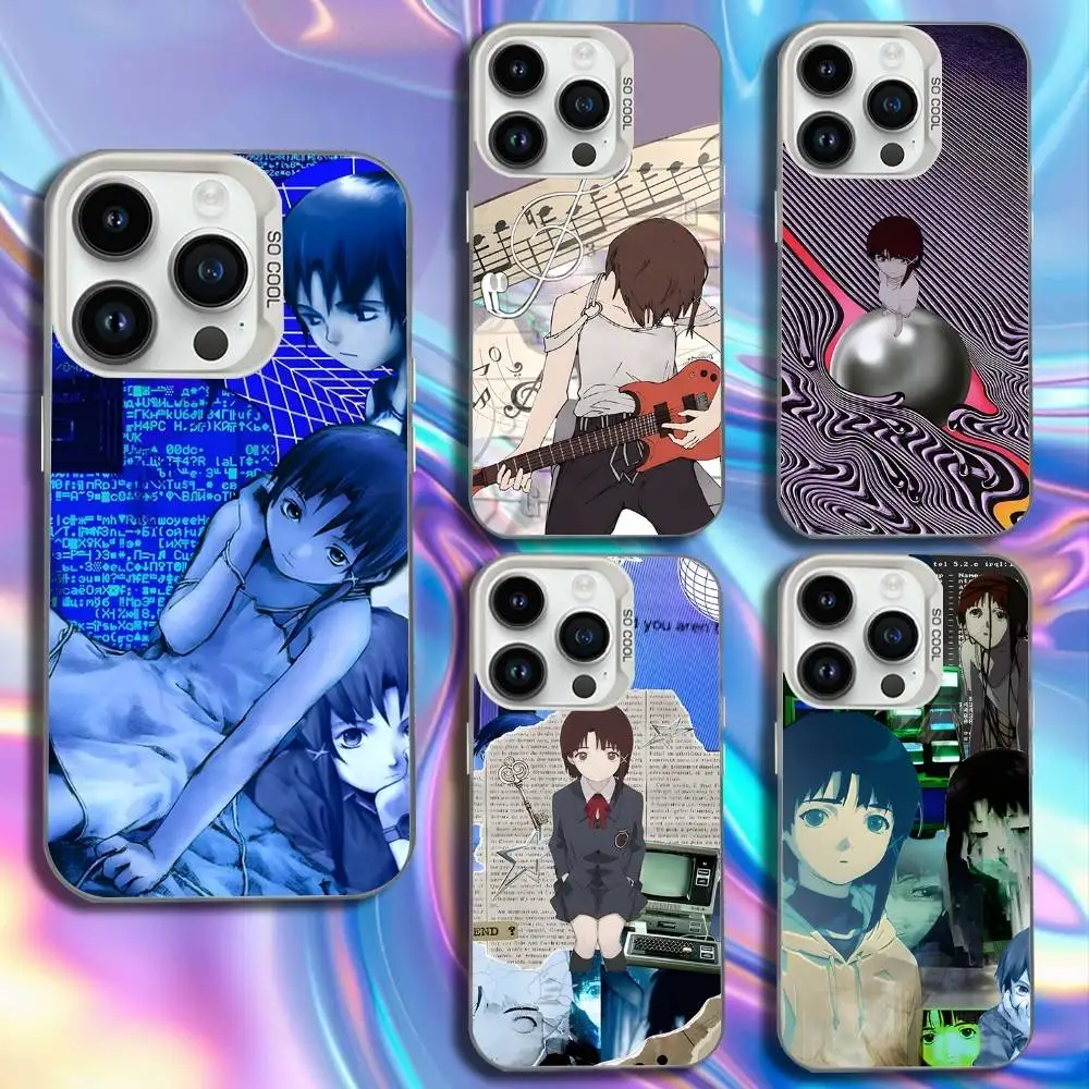 

Serial Experiments L-Lain Phone Case For iPhone 16,15,14,13,12,11,Mini,Pro,SE,MAX White Matte Shockproof Cover