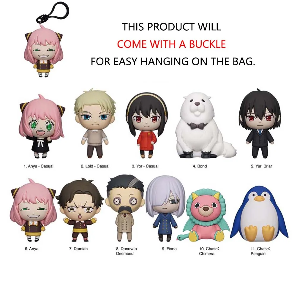 1pc Spy X Family Officially Licensed 3D Mystery Bulk Bag Clip Spy X Family Loid Forger Anya and More  Character Gifts for Friend