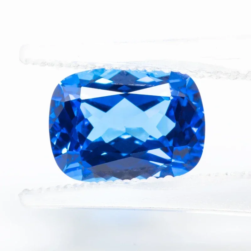 

Wholesale Lab Grown Cobalt Spinel Rectangular Cushion Shape Cut VVS1 DIY Charms Ring Necklace Earrings Main Materials Certificat