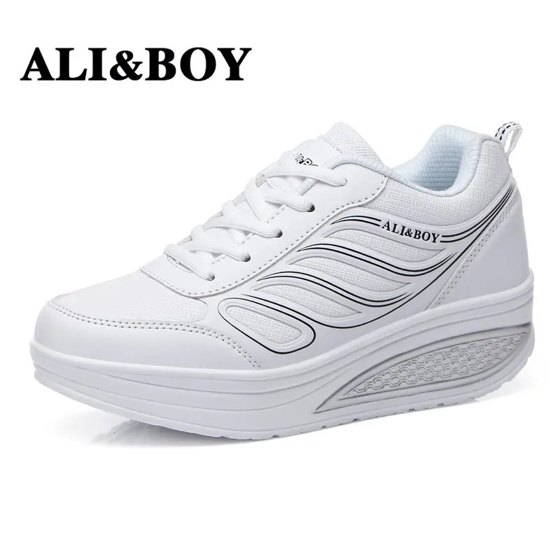 Women Casual Shoes Fashion Breathable Walking Mesh Flat Shoes Woman Platform Sneakers Women Toning Shoes