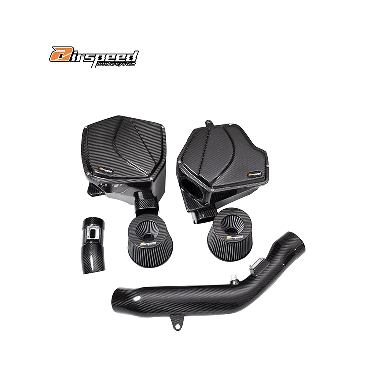 

Airspeed Brand High Strength Dry Carbon Fiber Cold Air Intake System Filter for BMW M2C M3 M4 F8X F80 F82 S55 Car New