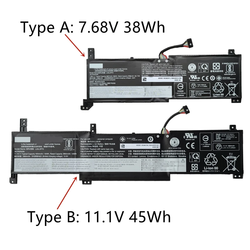 L20C2PF0 L20C3PF0 Laptop Battery For Lenovo IdeaPad 3-14ITL6 ALC6 V14 V15 V17 G2-ALC IJL ITL L20M2PF0 L20L2PF0 L20M3PF0 L20L3PF0