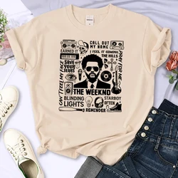 the Weeknd top women summer tshirt girl manga comic Japanese clothing