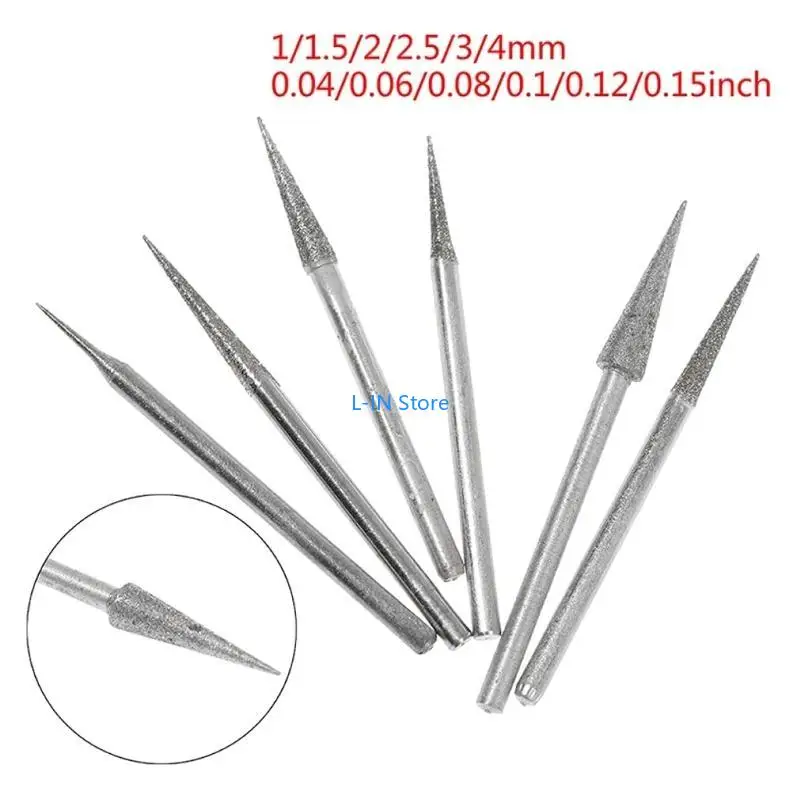 Diamond Burr Set Burr rotanti Burr Accessori intagliati in pietra rivestiti diamanti per strumenti rotanti bit mondiazione