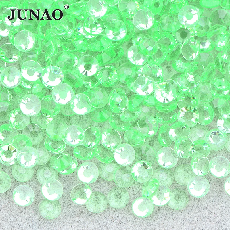 JUNAO 2 3 4 5 6 mm no AB Transparent Red Crystal Rhinestones In Bulk Flat Back Resin Nail Strass Glue On Diamond For Needlework