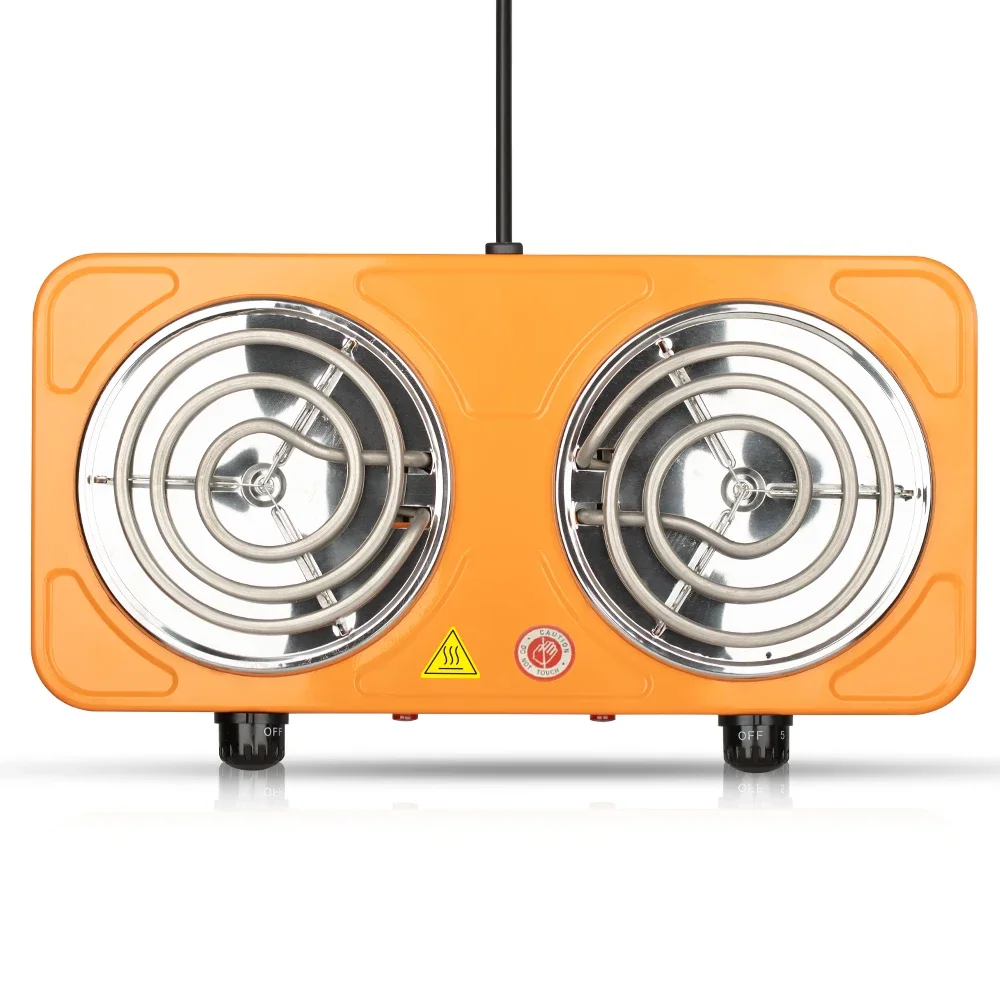 l # Electric Double Cooking Stove Multifunction Adjustable Portable Hot Plate Household 2 Burners Electric Hot Plate