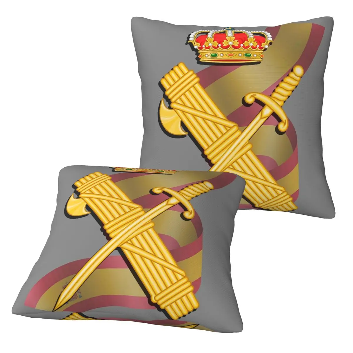 Spanish Guard Civil Spain Flag 2 pcs Square Pillowcase Pillow Cover Cushion Decor Comfort Throw Pillow for Home Bedroom