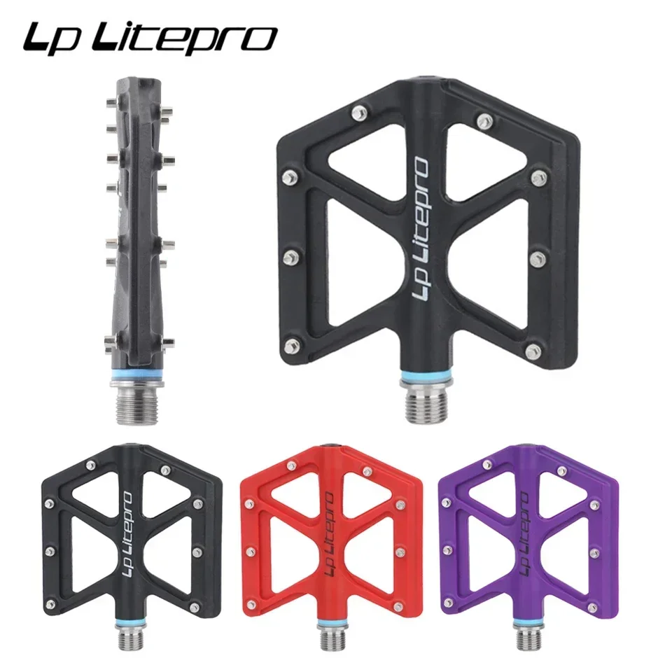 

Litepro Bike Pedals Titanium Axle Nylon Wide Anti-Slip Ultra Light 170g Road Bicycle Pedals Cycling Pedals